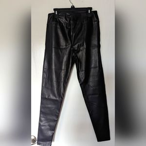 Black leather leggings for Charlotte russe